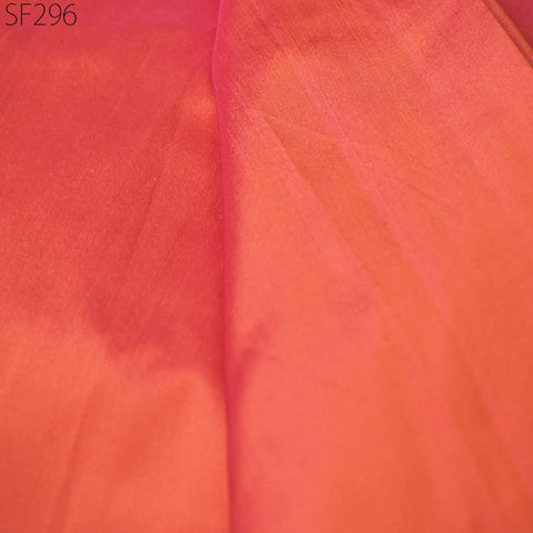 80 gsm Iridescent Orange Indian Pure Silk Fabric by the yard Light Weight Silk Curtains Scarf Costume Apparel Wedding Evening Dresses Dolls