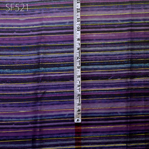 Purple Pure Silk Organza Saree Indian Printed Fabric by the Yard Crafting Sewing Bride Wedding Dresses Costumes Women Apparel Light Weight