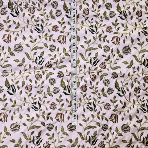 Pink Indian Floral Embroidered Fabric by the yard Sewing DIY Crafting Embroidery Wedding Dress Costumes Dolls Cushion Table Runner Blouses