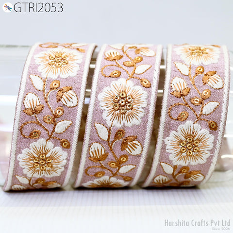 9 Yard Embroidery Fabric 4cm Trim Indian Sewing Embellishment Embroidered Saree Ribbon Crafting Border Wedding Dress Trimming Cushion Cover