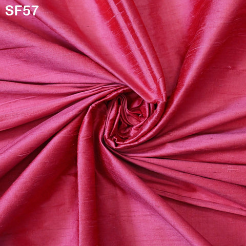 Red Pure Dupioni Silk Indian Raw Silk Fabric by the Yard Dupion Wedding Evening Dress Home Pillow Cushion Table Cover Crafting Sewing