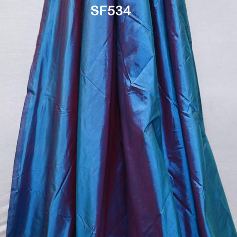 80gsm Iridescent Blue Red Indian Pure Silk Fabric by the yard Soft Silk Curtains Scarf Costume Apparels Wedding Evening Dresses Dolls