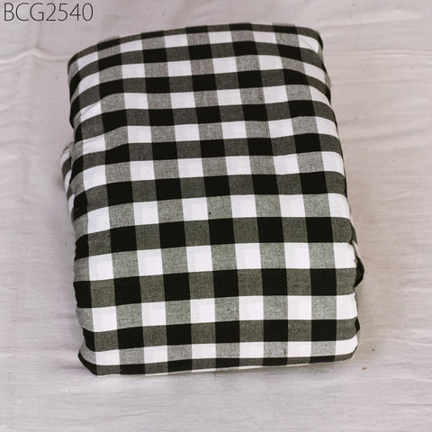 Black Ikat Cotton Fabric By Yard Indian Homespun Handwoven Cushion Covers Crafting Summer Women Pajamas Kids Shorts Sewing Kitchen Curtains