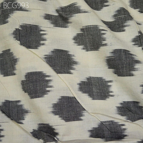 Ikat Fabric Handloom Ikat Cotton Fabric by the yard Handwoven Ikat Fabric Cushion Covers Grey Off White Fabric Home Decor Furnishing Curtain