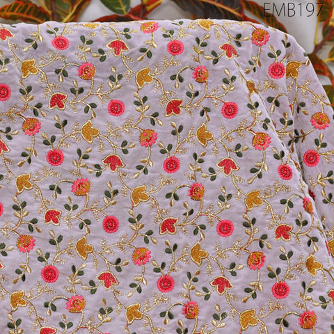 Pink Indian Embroidered Velvet Fabric by the yard Sewing DIY Crafting Wedding Dress Fabric Costumes Dolls Bags Cushion Covers Table Runners