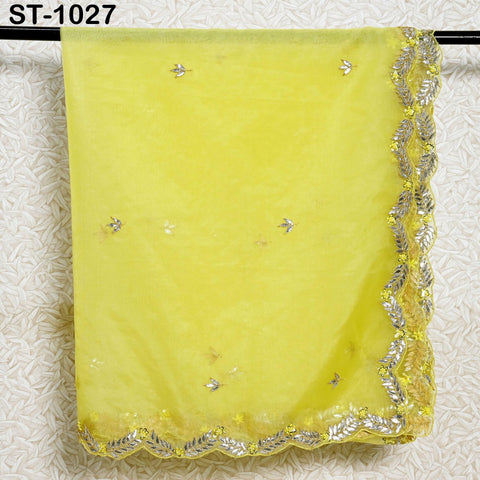 Gotta Patti Dupatta Hand Embroidery Organza Custom Designer Bridal Wedding Lehenga Women Chunni Veil Scarf Crafting Dress Gifts for Wife