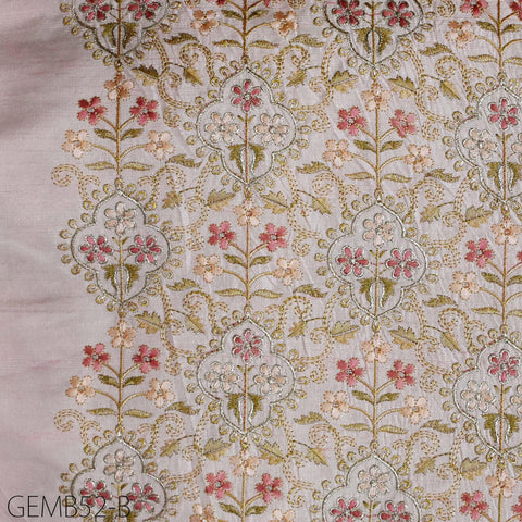 Wedding Dresses Embroidered Fabric by the yard Sewing DIY Crafting Indian Pink Embroidery Costumes Curtains Cushions Table Runners Blouses