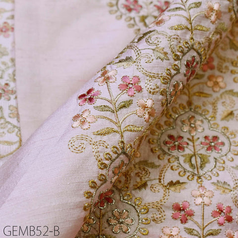 Wedding Dresses Embroidered Fabric by the yard Sewing DIY Crafting Indian Pink Embroidery Costumes Curtains Cushions Table Runners Blouses