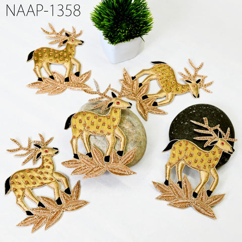 Gold Reindeer running