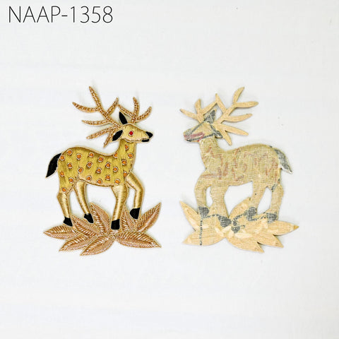 Gold Reindeer Standing Christmas tree decoration