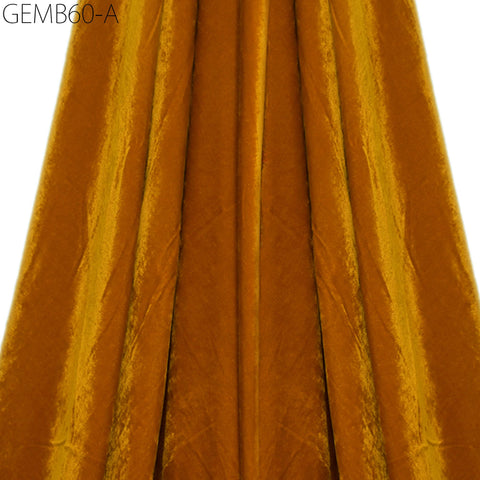 Mustard Indian Embroidered Velvet Fabric by the yard Dresses Making Sewing DIY Crafting Wedding Costumes Blazers Bags Table Runner Quilting