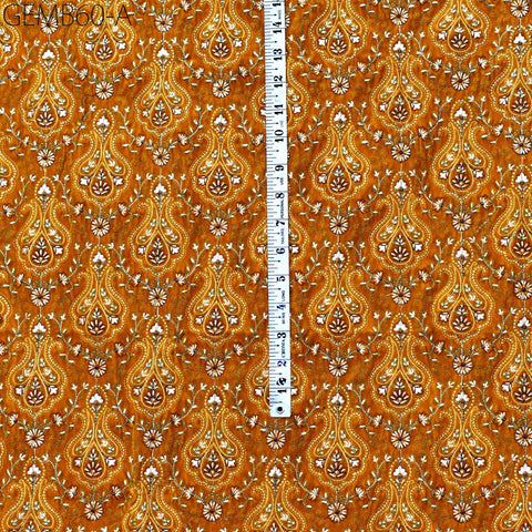 Mustard Indian Embroidered Velvet Fabric by the yard Dresses Making Sewing DIY Crafting Wedding Costumes Blazers Bags Table Runner Quilting