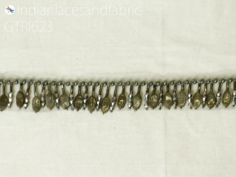 9 Yard Indian Beaded Fringes Embellished Wedding Dress Ribbon Bridal Belt Trim Decorative Dupatta Crafting Sewing Border Costume Accessories