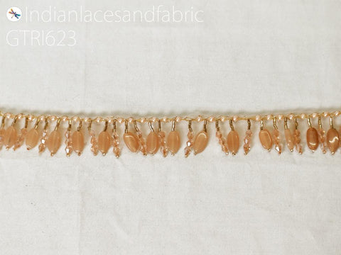 9 Yard Indian Beaded Fringes Embellished Wedding Dress Ribbon Bridal Belt Trim Decorative Dupatta Crafting Sewing Border Costume Accessories