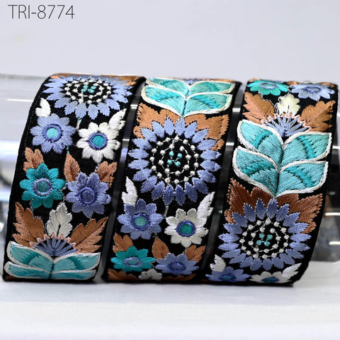 9 Yard Grey Embroidery 4cm Ribbons Border Embroidered Fabric Trims Tutu Costumes Making Crafting Christmas Decoration Embellishment Trimming