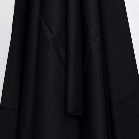 Black Embroidered Cotton Fabric by the Yard Indian Embroidery Sewing DIY Crafting Summer Women Kids Dresses Costumes Doll Bag Home Decor