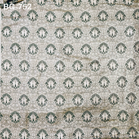 Beige Brocade Fabric by the yard Indian Banarasi Fabric Sewing Crafting Fabric Wedding Dress Banaras Fabric lehenga Dress Material Costume