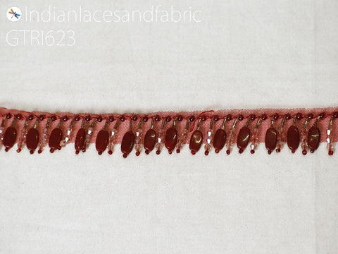 Net base fabric Fringes Trim for bodo dresses dupatta border