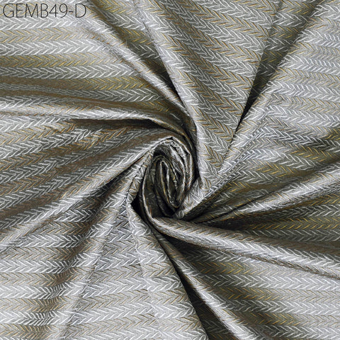 Grey Embroidered Fabric by the yard Sewing Crafting Indian Embroidery Wedding Dress Costumes Dolls Bags Cushion Covers Table Runners Blouses