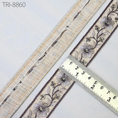 25 mm width embroidered Trim