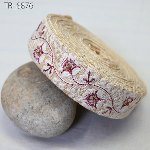 9 Yard Ivory Embroidery Fabric Trim