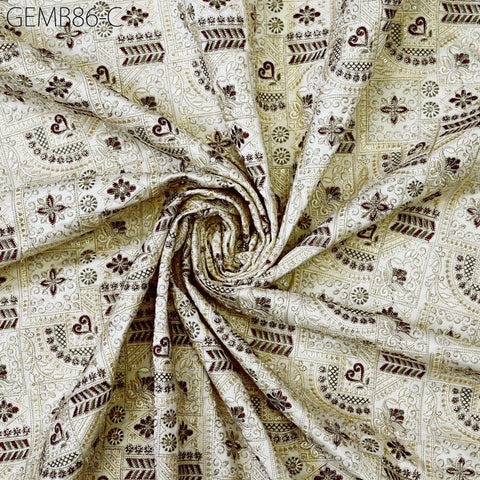 Burgundy Embroidered Fabric by the yard Sewing DIY Crafting Indian Embroidery Wedding Dress Costumes Dolls Bags Cushion Covers Table Runners