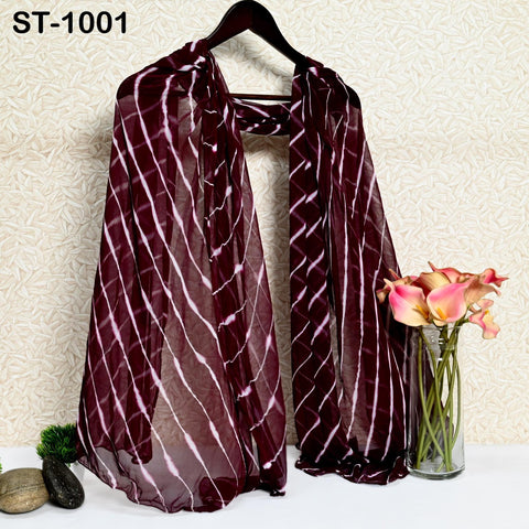 Buy 2 Chiffon Dupatta Chunri - Indian Leheriya Chiffon Dupatta For Indian Decor - Handmade Tie Dye Scarf - Head Bandanna - Chunri Scarf