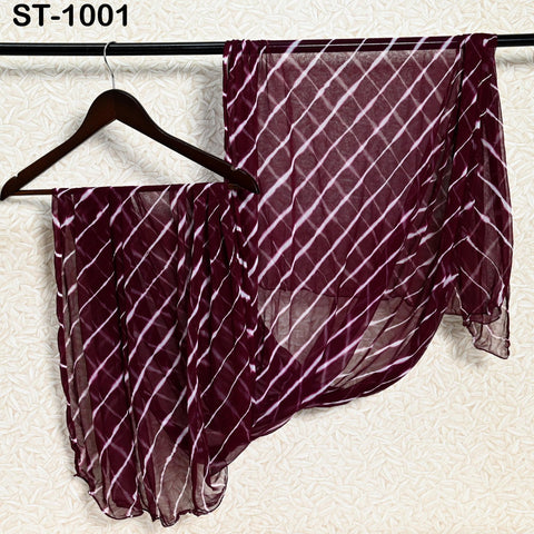 Buy 2 Chiffon Dupatta Chunri - Indian Leheriya Chiffon Dupatta For Indian Decor - Handmade Tie Dye Scarf - Head Bandanna - Chunri Scarf