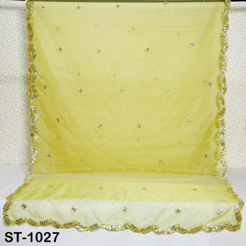 Gotta Patti Dupatta Hand Embroidery Organza Custom Designer Bridal Wedding Lehenga Women Chunni Veil Scarf Crafting Dress Gifts for Wife