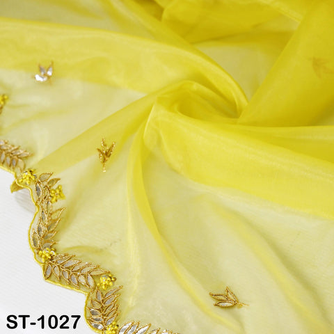 Gotta Patti Dupatta Hand Embroidery Organza Custom Designer Bridal Wedding Lehenga Women Chunni Veil Scarf Crafting Dress Gifts for Wife