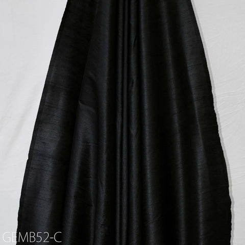 Indian Black Embroidered Fabric by the yard Sewing DIY Crafting Wedding Dress Embroidery Costumes Curtains Cushions Table Runners Blouses