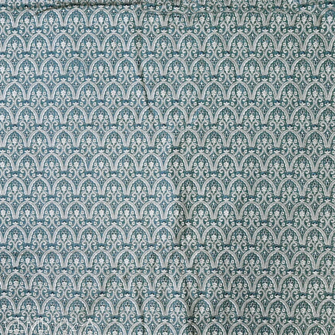 Embroidered Fabric by the yard Sewing DIY Crafting Steel Blue Indian Embroidery Wedding Dresses Costumes Dolls Bags Cushion Covers Blouses