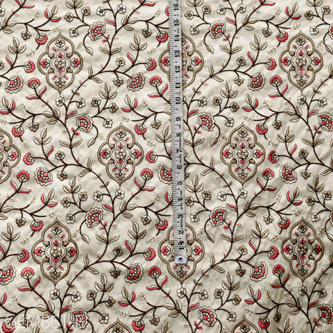 Dress Material Indian Embroidered Fabric by the yard Sewing DIY Crafting Embroidery Wedding Costumes Dolls Bags Cushion Covers Table Runners