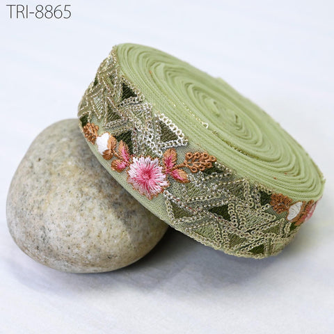 Green net fabric crafting and sewing trim