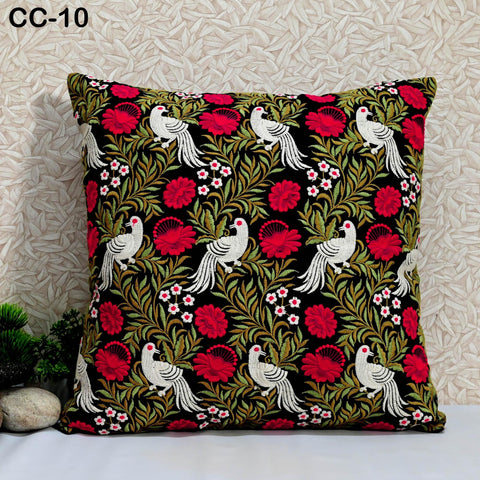 Bird embroidered Cushion cover 45x45 cm