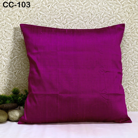 Magenta Black Dupioni Cushion Cover Pure Silk Handmade Throw Pillow Decorative Luxury Cushion Pillowcase, Christmas, Home Decor Shower Gift