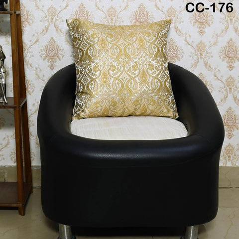 Ivory Gold Brocade Silk Pillow Cover 45x45 cm Handmade Lumbar Pillowcases Sham Decorative Cushion Home Decor HouseWarming Bridal Shower Gift