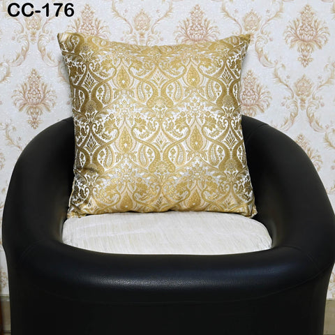 Ivory Gold Brocade Silk Pillow Cover 45x45 cm Handmade Lumbar Pillowcases Sham Decorative Cushion Home Decor HouseWarming Bridal Shower Gift