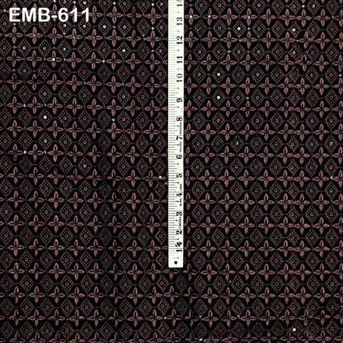 Wine Indian Embroidered Velvet Fabric by the yard Sewing DIY Crafting Wedding Shift Dresses Theatrical Costumes Longline Jackets Waistcoats