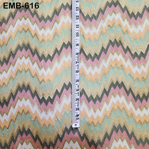 Multicolor Wedding Dress Material Embroidered Fabric by the yard Sewing DIY Crafting Indian Embroidery Victorian Costumes Dolls Waistcoats