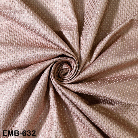 Blush Pink Wedding Dress Material Embroidered Fabric by the yard Sewing DIY Crafting Indian Embroidery Victorian Costumes Dolls Waistcoats