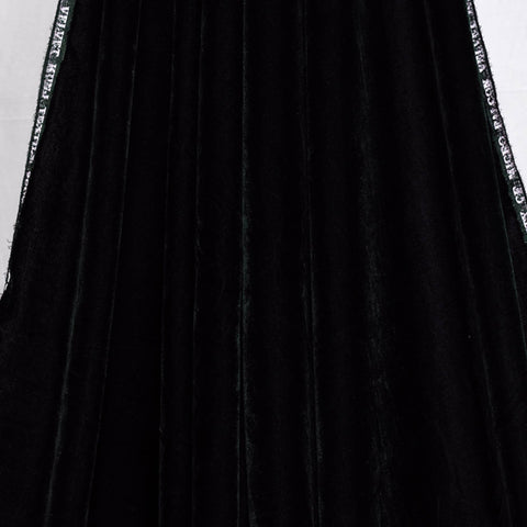55 inches Black Indian Embroidered Velvet Fabric by the yard Sewing Crafting Wedding Dresses Theatrical Costumes Longline Jackets Waistcoats