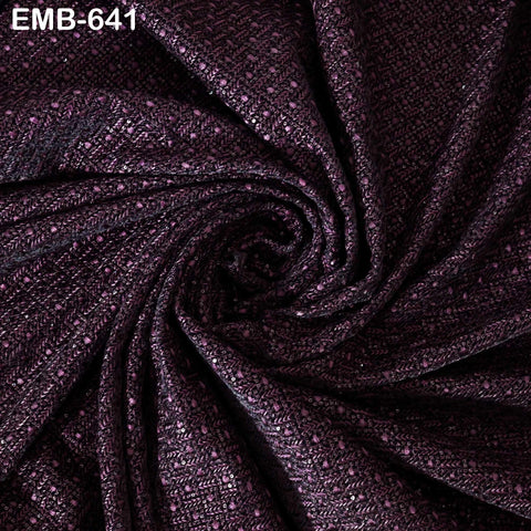 Wine Indian Embroidered Velvet Fabric by the yard Sewing DIY Crafting Wedding Shift Dresses Theatrical Costumes Longline Jackets Waistcoats