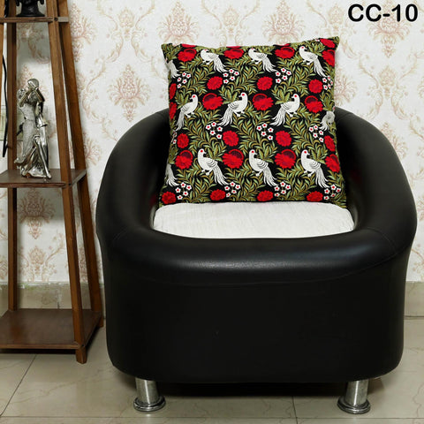 Embroidered Cushion Cover Black Throw Pillow Decorative Home Decor Embroidery Pillow Cover House Warming Bridal Shower Wedding Gift