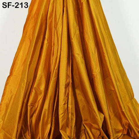 80gsm Indian Honey Yellow Soft Pure Plain Silk Fabric by the yard Wedding Dress Bridesmaids Costume Party Dress Pillows Cushions Drapery