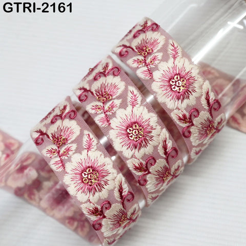 9 Yard Embroidery 3cm Ribbons Fabric Trim Indian Embroidered DIY Crafting Border Sewing Beach Tote Bag Shoe Making Costume Holiday Ornaments