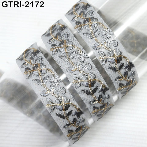 9 Yard 3cm Embroidery Ribbon for Kids Crafting Sewing Costumes Dog Collar Tote Bags, Lampshades, Holidays Decor Embroidered Embellishment