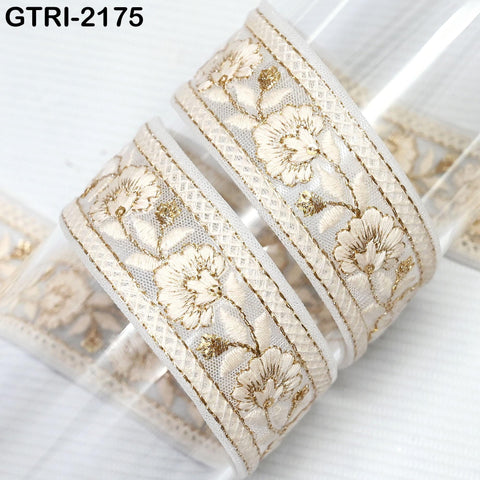 9 Yard 3cm Embroidery Ribbon for Kids Crafting Sewing Costumes Dog Collar Tote Bags, Lampshades, Holidays Decor Embroidered Embellishment