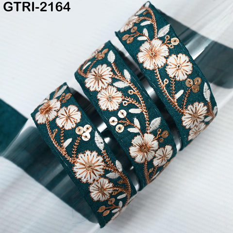 9 Yard Embroidery 3cm Ribbons Fabric Trim 6cm Indian Embroidered DIY Crafting Border Sewing Tote Bag Shoe Making Costumes Holiday Ornaments