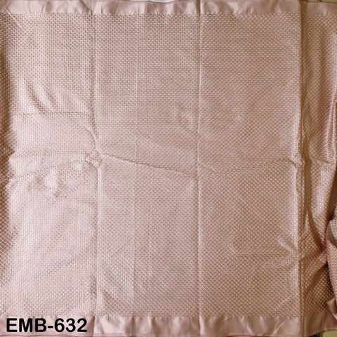 Blush Pink Wedding Dress Material Embroidered Fabric by the yard Sewing DIY Crafting Indian Embroidery Victorian Costumes Dolls Waistcoats